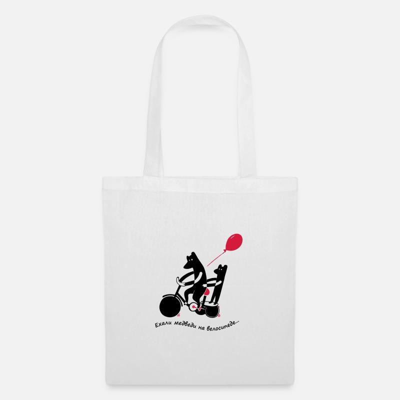 Baeren_Dreirad_Luftballon_mit_Text - Tote Bag - white