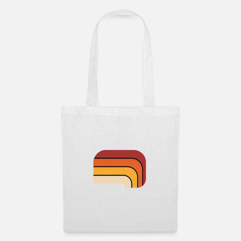 Retro Farbverlauf Design - Stoffbeutel - Weiß