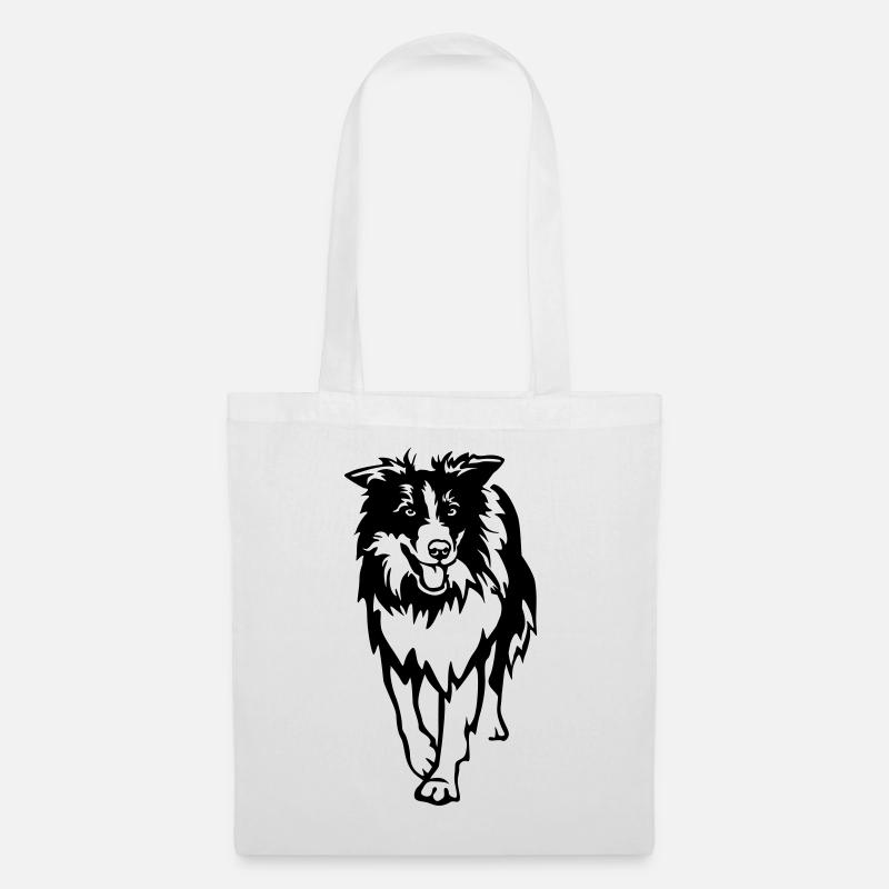 Border Collie - Stoffbeutel - Weiß