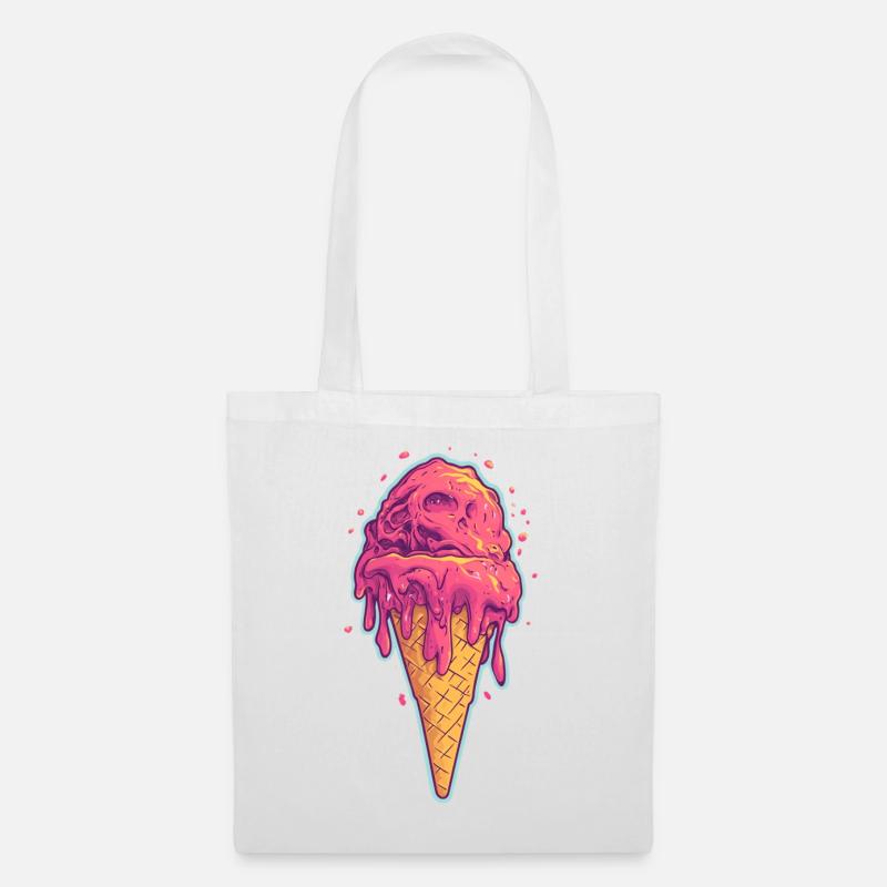 Eiscreme Eis - Stoffbeutel - Weiß