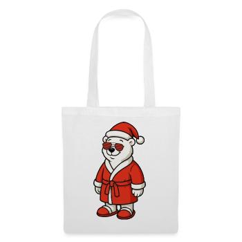 Winter Bear in Santa Outfit - Tote Bag - white - Front
