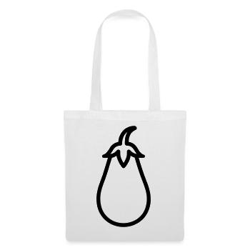 aubergine - Sac en tissu - blanc - Devant