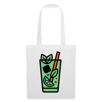 Icône du cocktail Mojito - Sac en tissu - blanc - Devant
