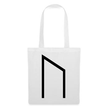 Uruz Rune Black – Viking Futhark Norse - Sac en tissu - blanc - Devant