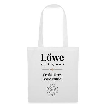Sternzeichen Löwe - Stoffbeutel - Weiß - Vorne
