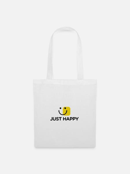 Just be happy - Stoffbeutel - Weiß