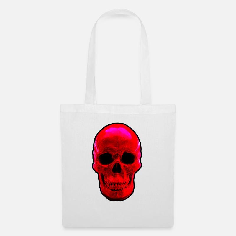 Skull red - Stoffbeutel - Weiß