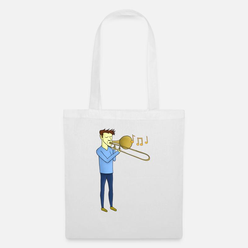 Trombone Player / Trombone Player - Tote Bag - white