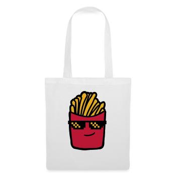 Frites Français fraîches - Sac en tissu - blanc - Devant