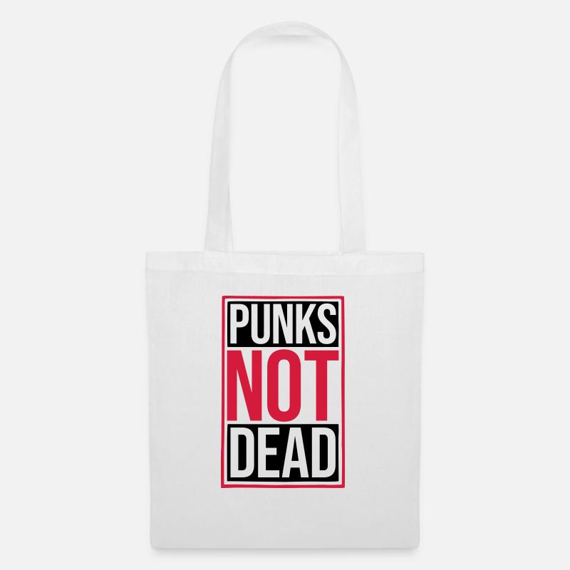 punks not dead Zitat - Stoffbeutel - Weiß
