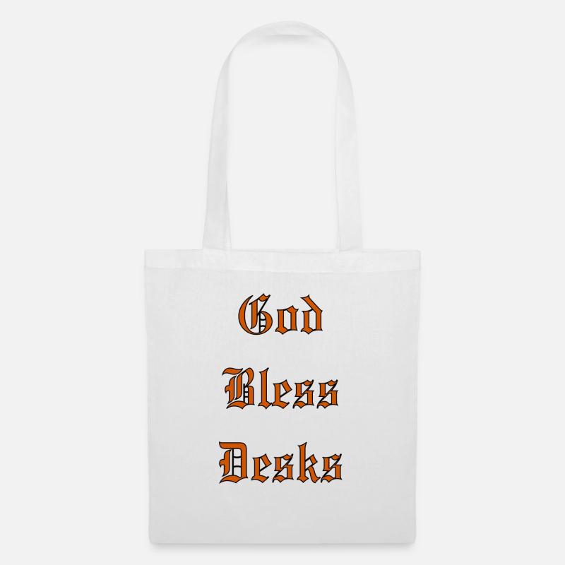 GodBlessDesks - Stoffbeutel - Weiß