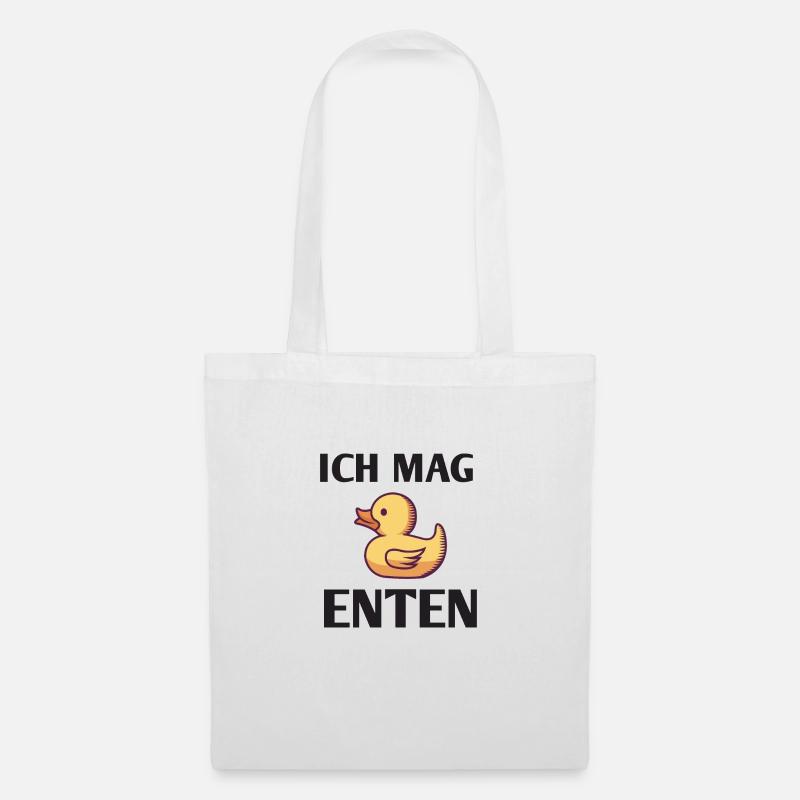 GUMMIENTE ICh mag enten - Stoffbeutel - Weiß