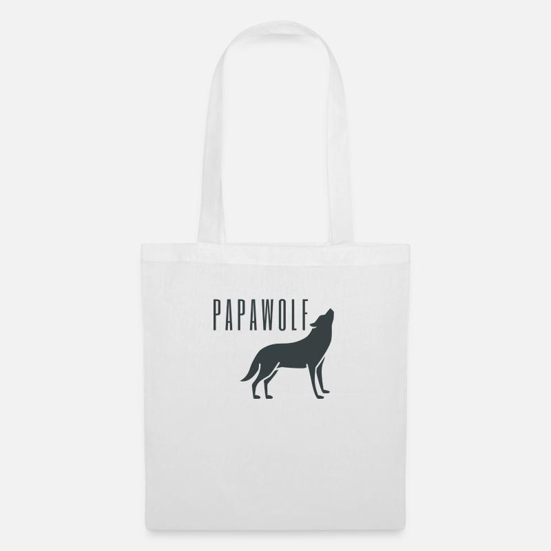 Wolf Wolves Dad Father Father's Day Papi Daddy Gift - Tote Bag - white