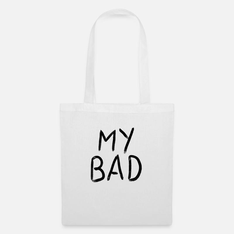 My Bad // black - Stoffbeutel - Weiß