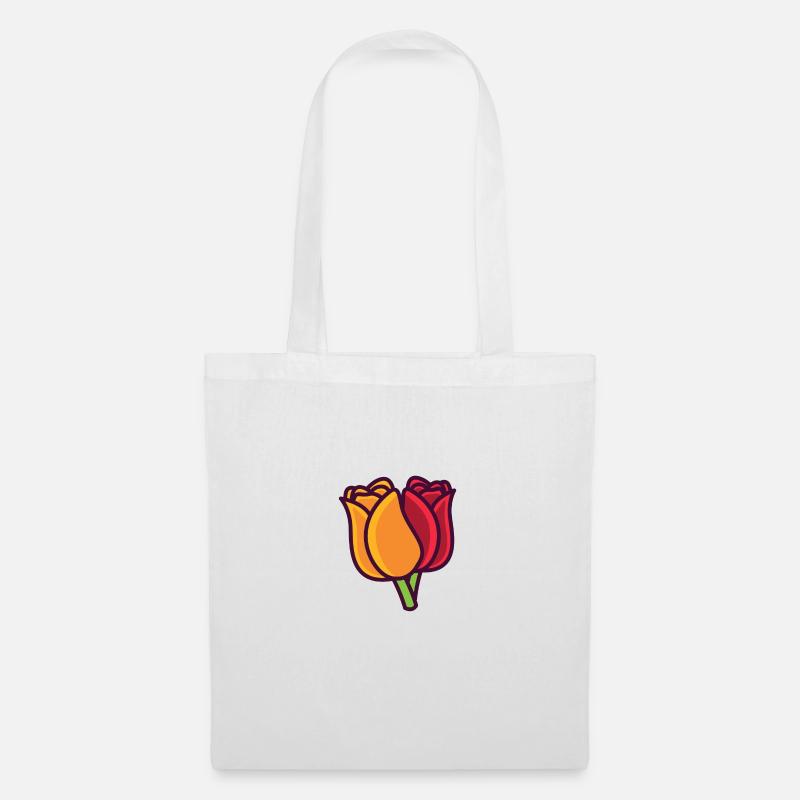 Tulpe - Stoffbeutel - Weiß