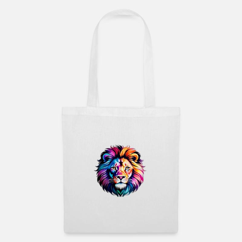 lion colorful - Stoffbeutel - Weiß