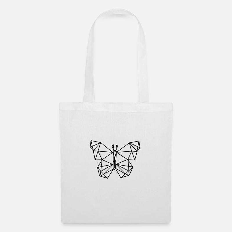 Schmetterling Geometrisch Frühling - Stoffbeutel - Weiß