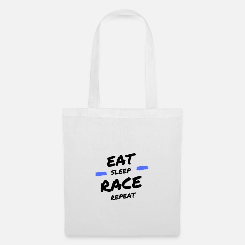 Simracer, Simracing, Eat Sleep Repeat Gift - Stoffbeutel - Weiß