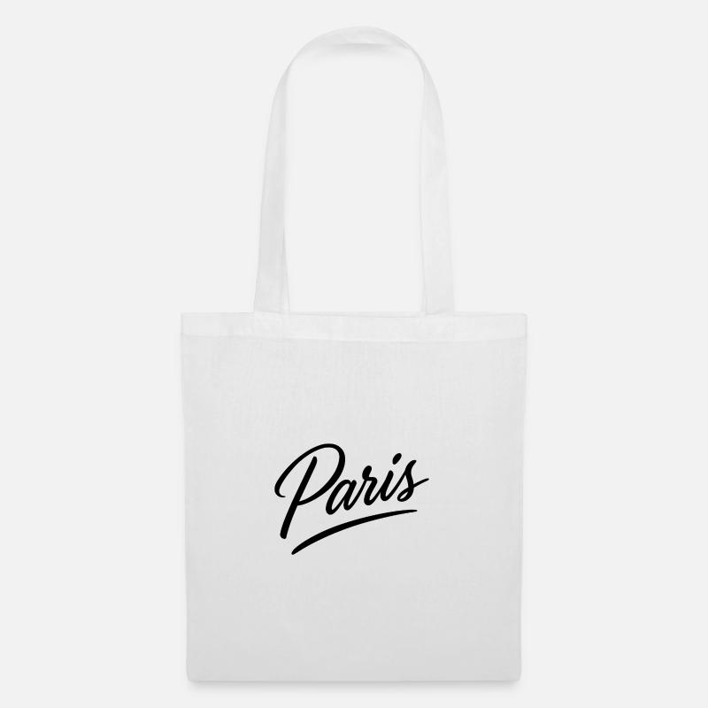 Pariser Script-Schriftzug - Stoffbeutel - Weiß