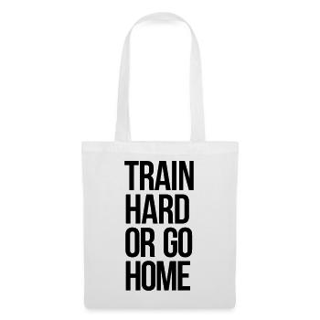 train hard - Stoffbeutel - Weiß - Vorne