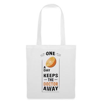 UNE ORANGE par jour éloigne le médecin - Sac en tissu - blanc - Devant