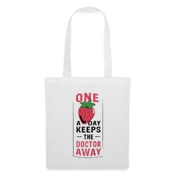 ONE strawberry a day keeps the doctor away - Tote Bag - white - Front