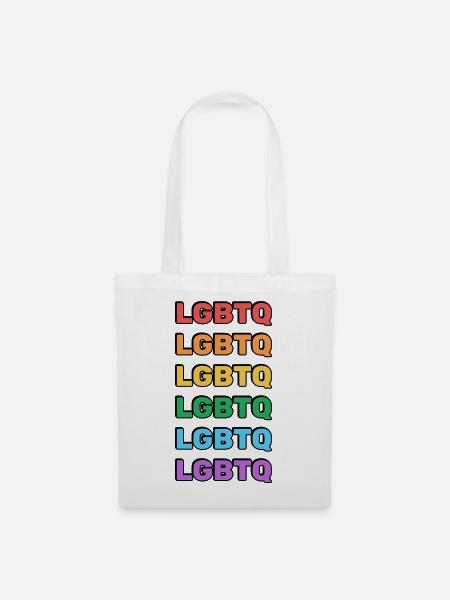 Regenbogen-LGBTQ - Stoffbeutel - Weiß