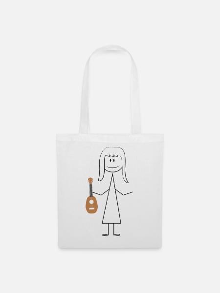 Hawaiian Ukulele Uke Ukulele Girl - Stoffbeutel - Weiß