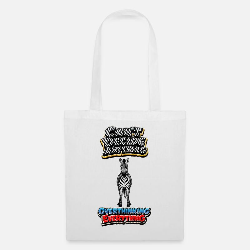 Zebra Overthinking Graphics - Sac en tissu - blanc