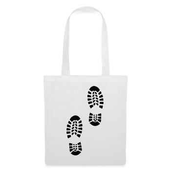 Fußabdruck Schuhe - Stoffbeutel - Weiß - Vorne