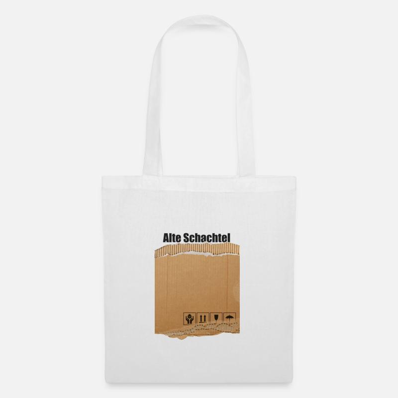Alte Schachtel - Stoffbeutel - Weiß