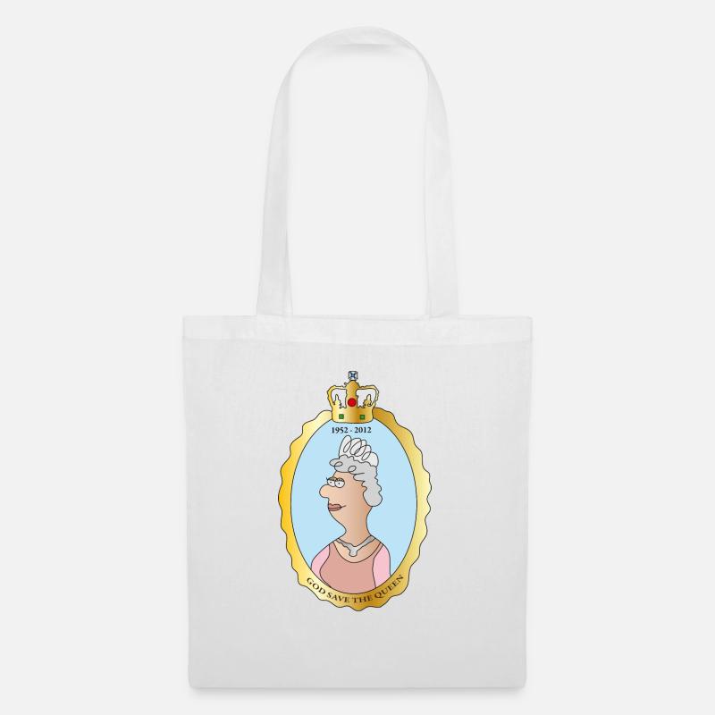 Queen Elizabeth II - Stoffbeutel - Weiß