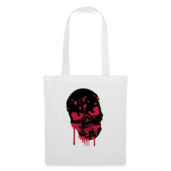 Skull Head skull blood zombie - Tote Bag - white - Front