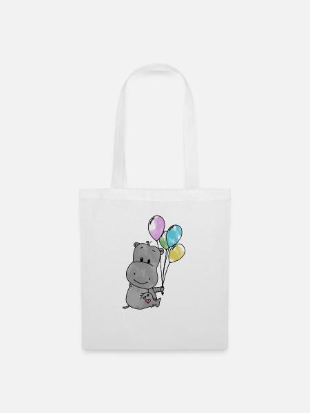 Hippo - Stoffbeutel - Weiß