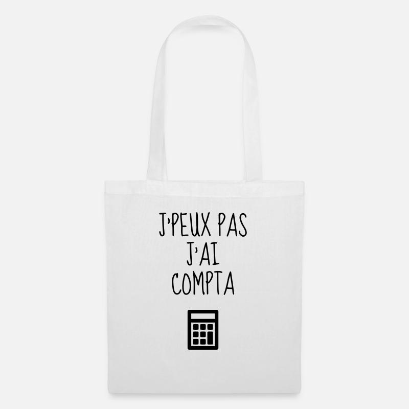 comptable / comptabilité / compter / chiffre - Sac en tissu - blanc