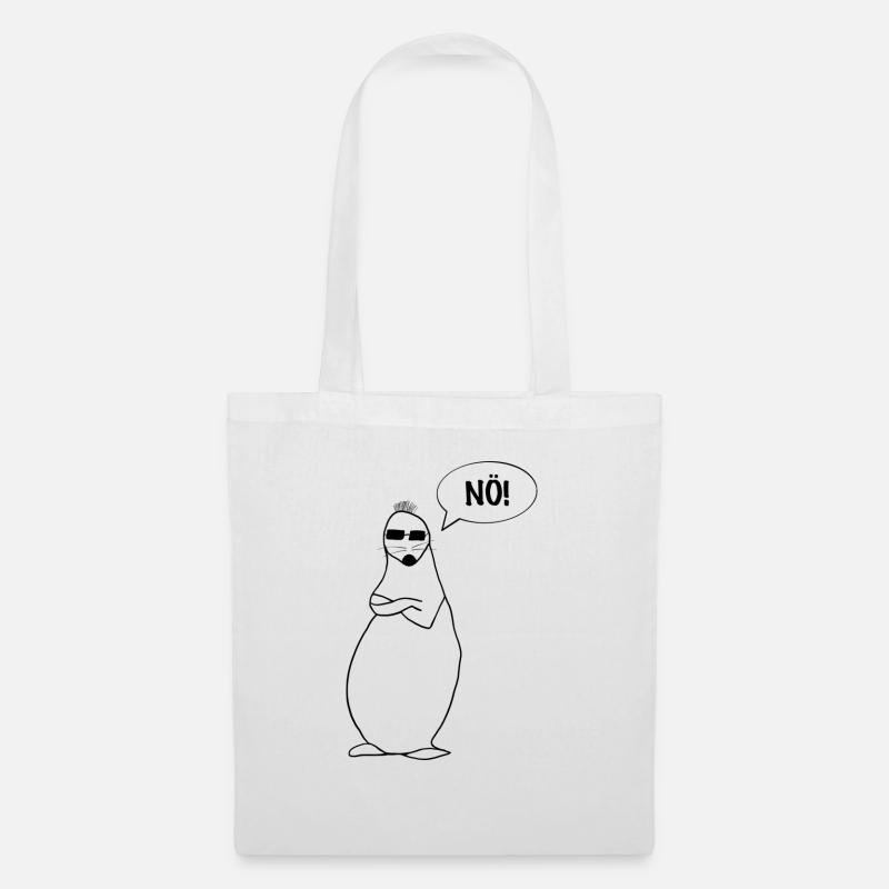 Nö ! Comic - Figur / lustige Geschenkidee - Stoffbeutel - Weiß