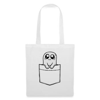 Chest pocket ghost take comic - Tote Bag - white - Front