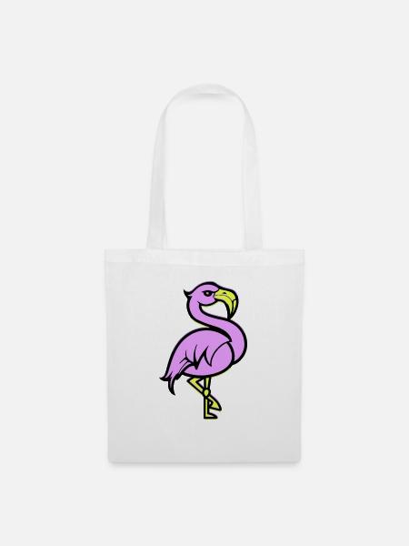 flamingo comic - Stoffbeutel - Weiß