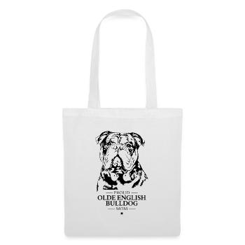 Olde English Bulldog Mom Hunde Hund OEB Wilsigns - Stoffbeutel - Weiß - Vorne
