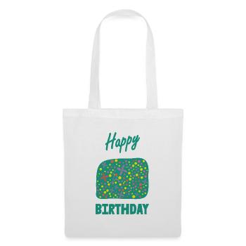 ANNIVERSARY. HAPPY BIRTHDAY. HAPPY BIRTHDAY. - Tote Bag - white - Front