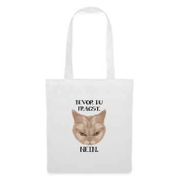 Grumpy Cat - Before you ask_No - P. - Tote Bag - white - Front