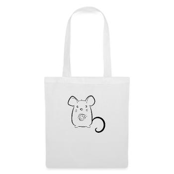 Mouse with cheese - Tote Bag - white - Front