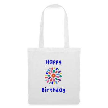 HAPPY BIRTHDAY. HAPPY BIRTHDAY. BIRTHDAY. - Tote Bag - white - Front