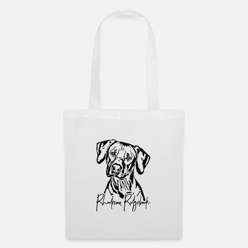 RHODESIAN RIDGEBACK Hunde Portrait Wilsigns - Stoffbeutel - Weiß