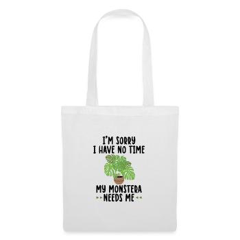 Monstera - Sac en tissu - blanc - Devant