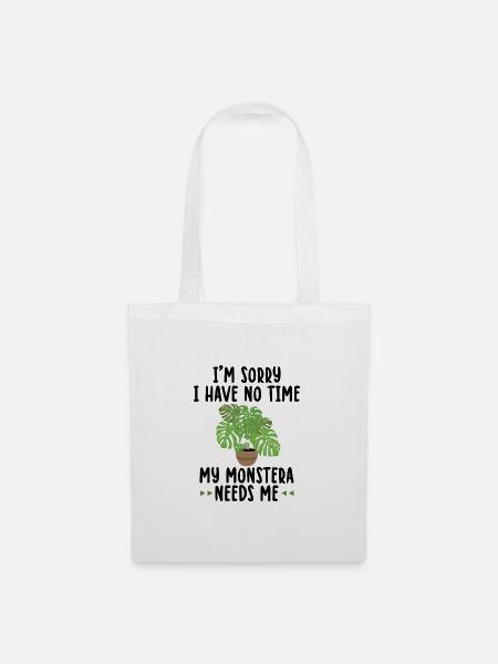 Monstera - Stoffbeutel - Weiß
