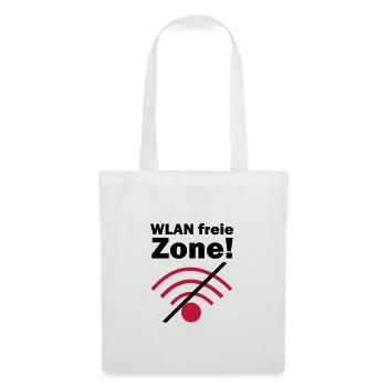 Zone libre de WLAN! - Sac en tissu - blanc - Devant