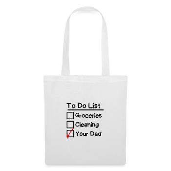 Liste des tâches | T-shirt amusant - Sac en tissu - blanc - Devant