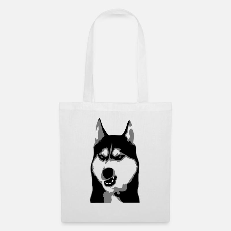 Grumpy Dog - Husky - Stoffbeutel - Weiß