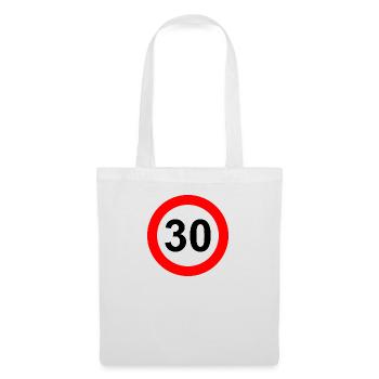 Road sign speed limit 30 - Tote Bag - white - Front